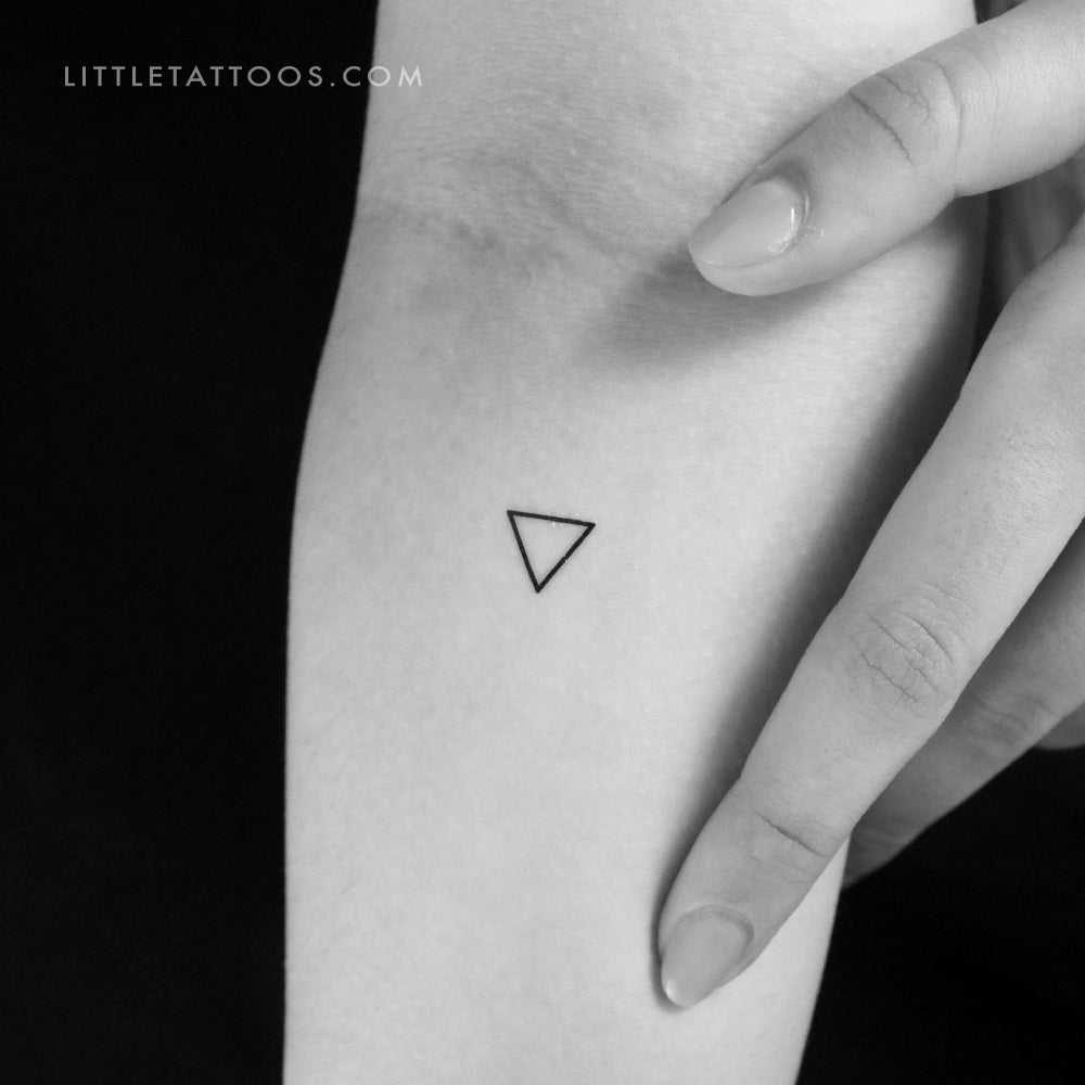 Tatuaje temporal del símbolo de la alquimia del agua (juego de 3)