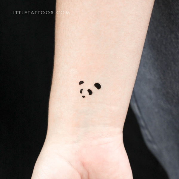 Panda Face Temporary Tattoo - Set of 3