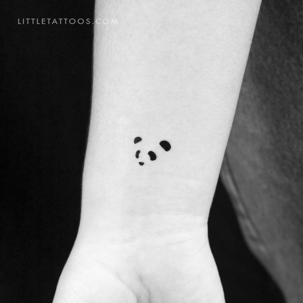 Tatuaje temporal de cara de panda (juego de 3)
