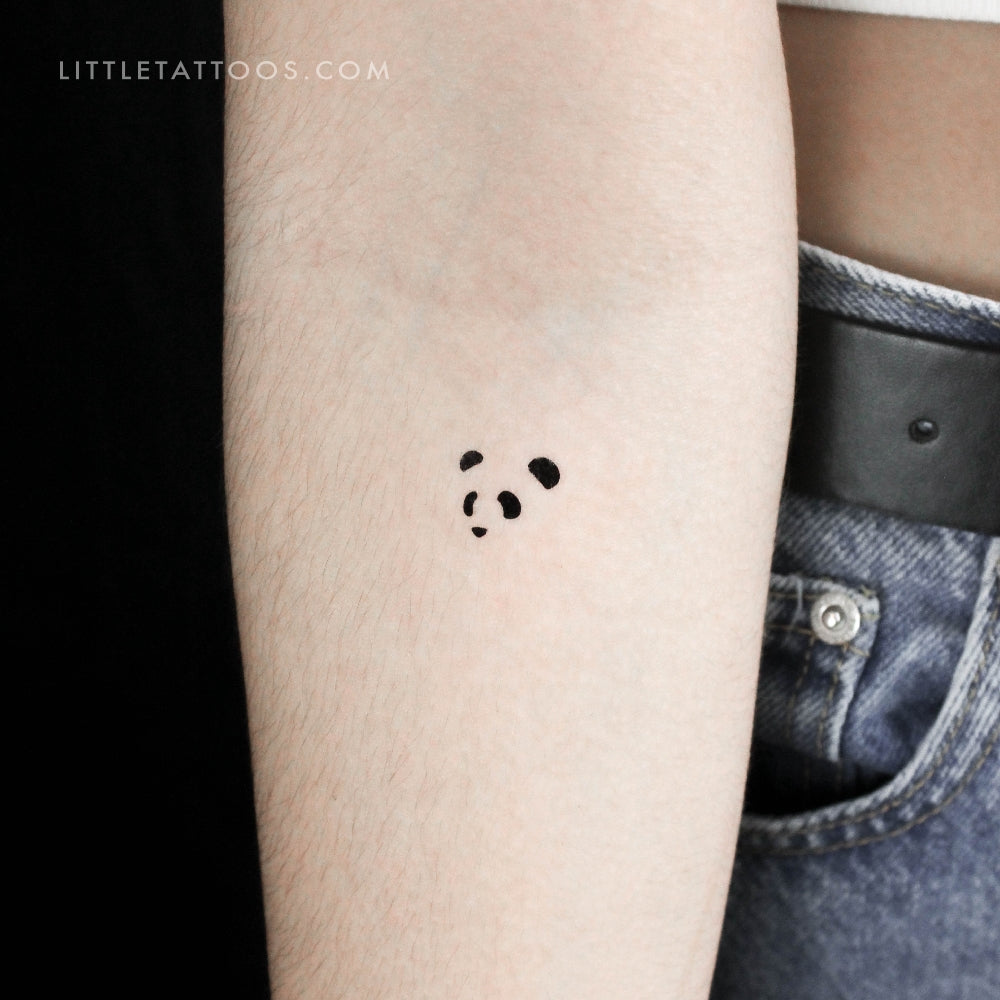 Tatuaje temporal de cara de panda (juego de 3)