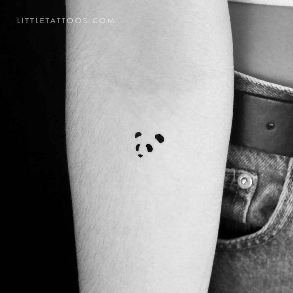 Tatuaje temporal de cara de panda (juego de 3)