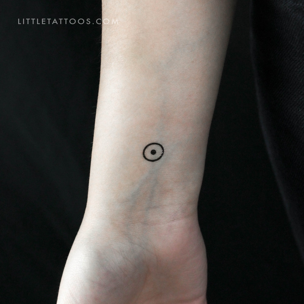 Tatuaje temporal del símbolo planetario solar (juego de 3)