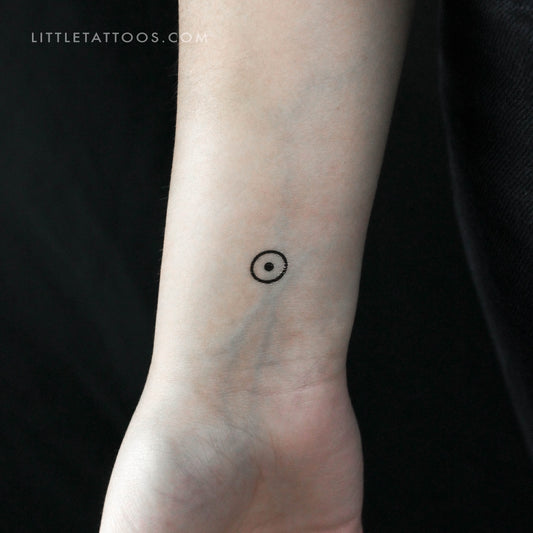Tatuaje temporal del símbolo planetario solar (juego de 3)