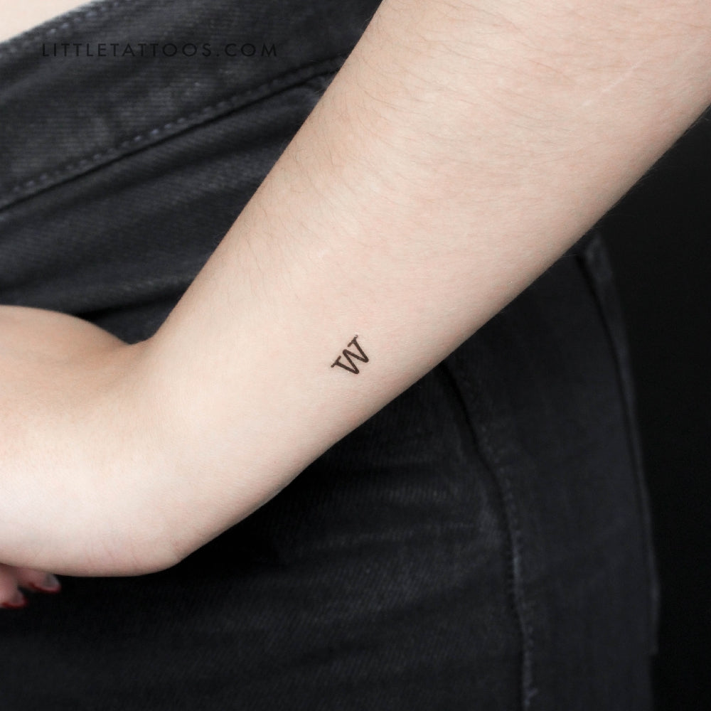 W Alphabet Tattoos Simply Inked W Alphabet Semi Permanent Tattoo