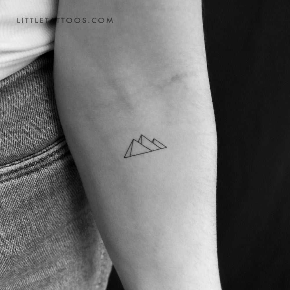 Egyptian Pyramids Temporary Tattoo - Set of 3