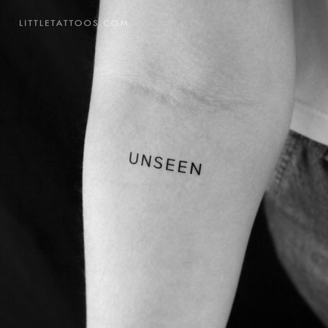 Unseen Temporary Tattoo - Set of 3