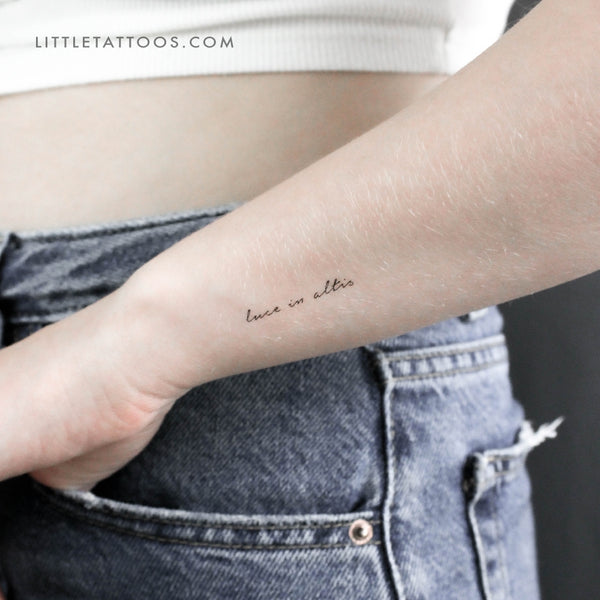 Luce In Altis Temporary Tattoo - Set of 3