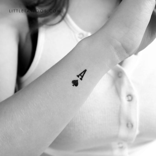 Tatuaje temporal del as de espadas (juego de 3)