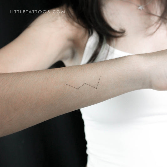 Tatuaje temporal de la constelación de Casiopea (juego de 3)