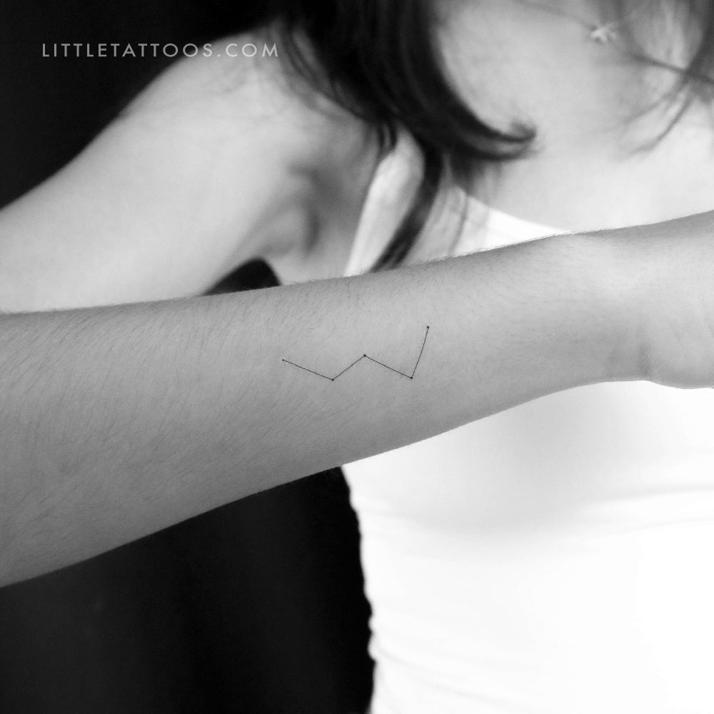 Tatuaje temporal de la constelación de Casiopea (juego de 3)