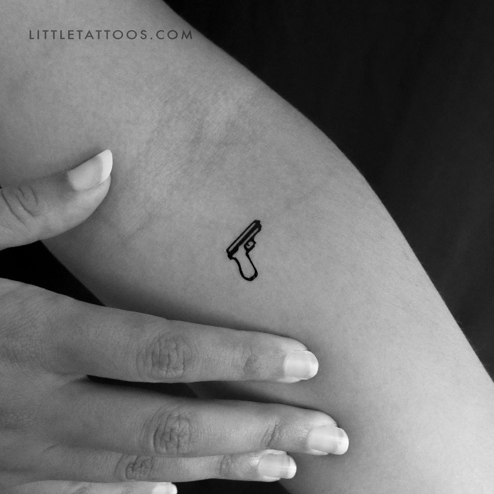 Tatuaje temporal de pistola Hailey - Juego de 3