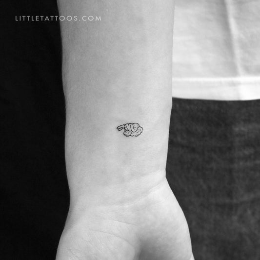 Tatuaje temporal de nigiri de camarones (juego de 3)