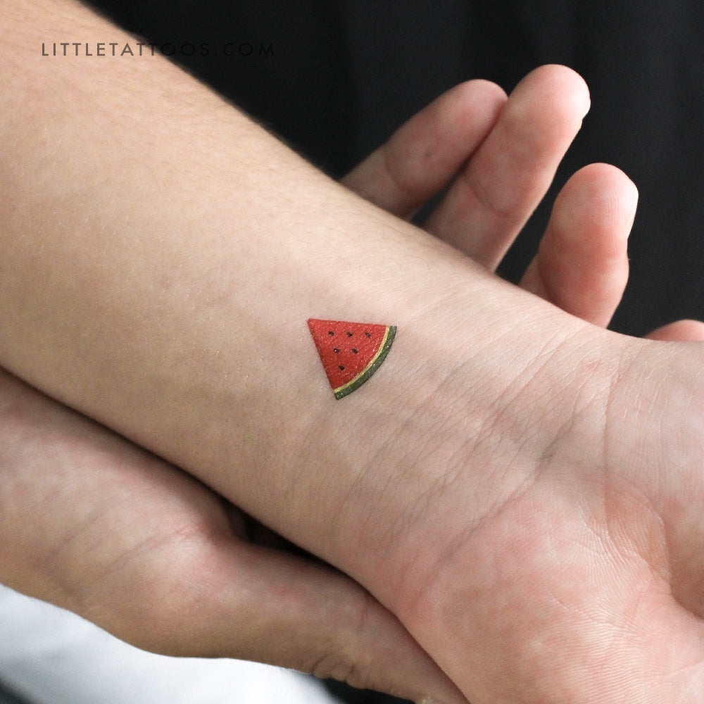 Tatuaje temporal de rebanada de sandía (juego de 3)