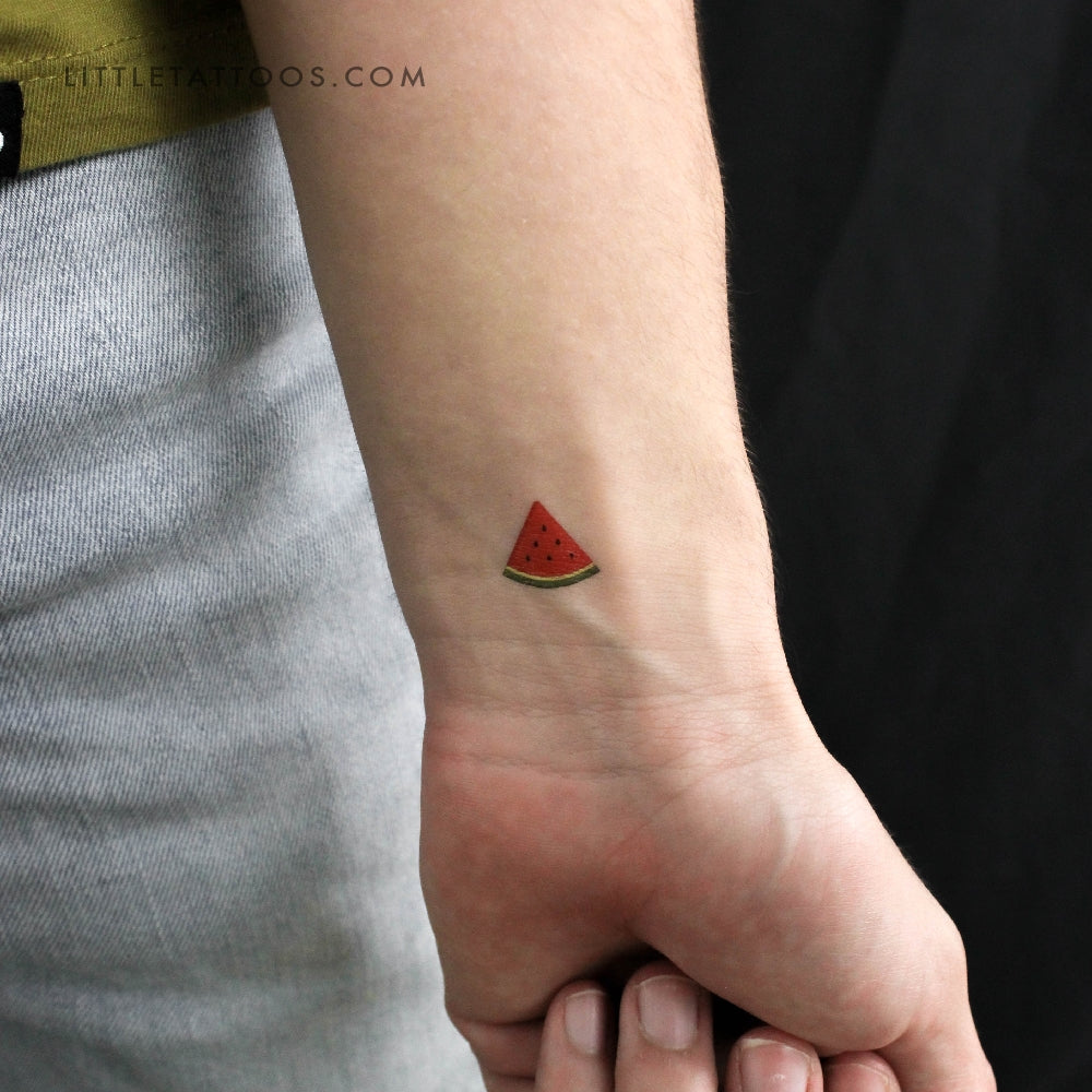 Tatuaje temporal de rebanada de sandía (juego de 3)