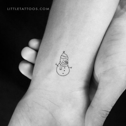 Tatuaje temporal de muñeco de nieve - Juego de 3