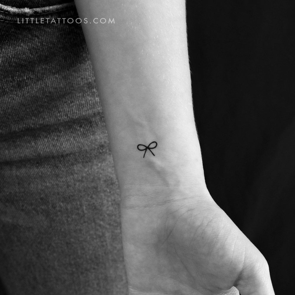 Minimalist Bow Temporary Tattoo - Set of 3