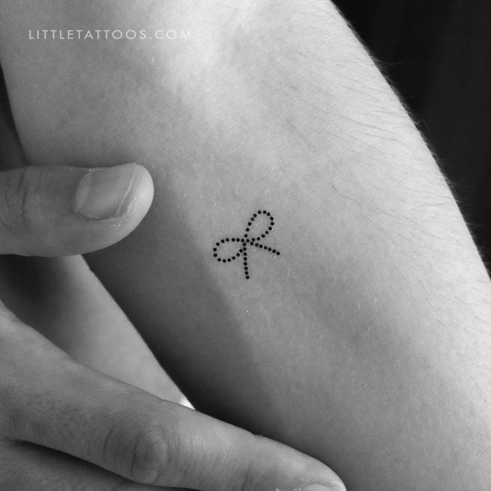 Tatuaje temporal de lazo de puntos - Juego de 3