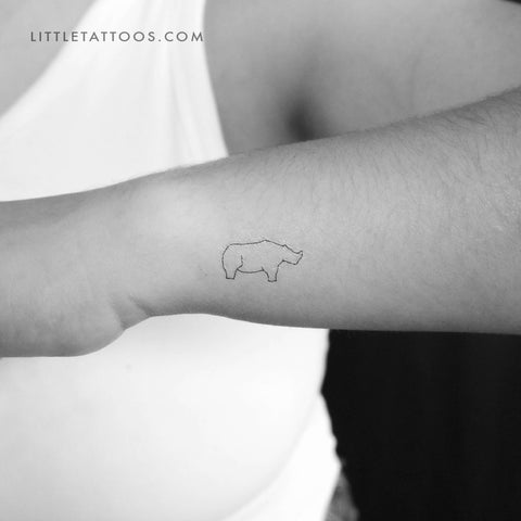 Rhino Temporary Tattoo - Set of 3