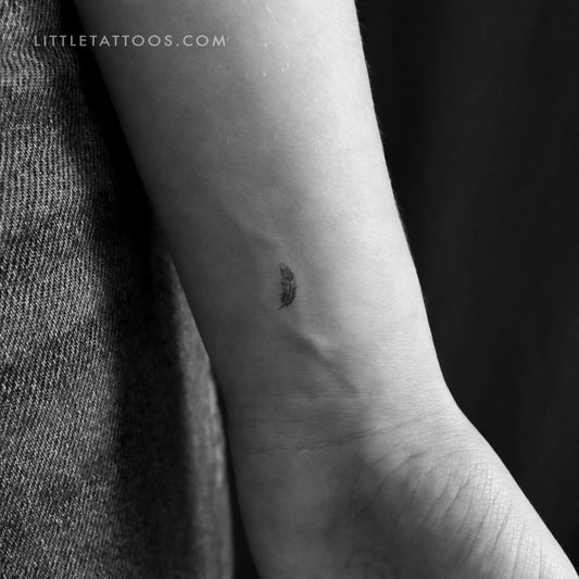Tatuaje temporal de pluma pequeña - Juego de 3