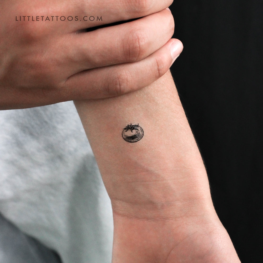 Tatuaje temporal de tomate pequeño - Juego de 3