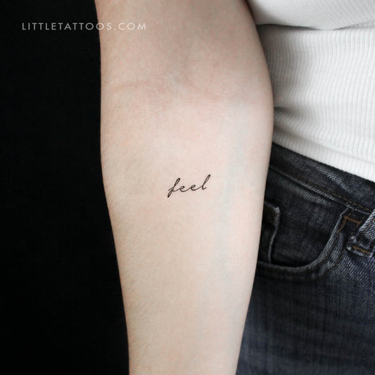Feel Temporary Tattoo - Set of 3