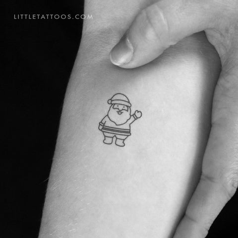 Santa Claus Temporary Tattoo - Set of 3