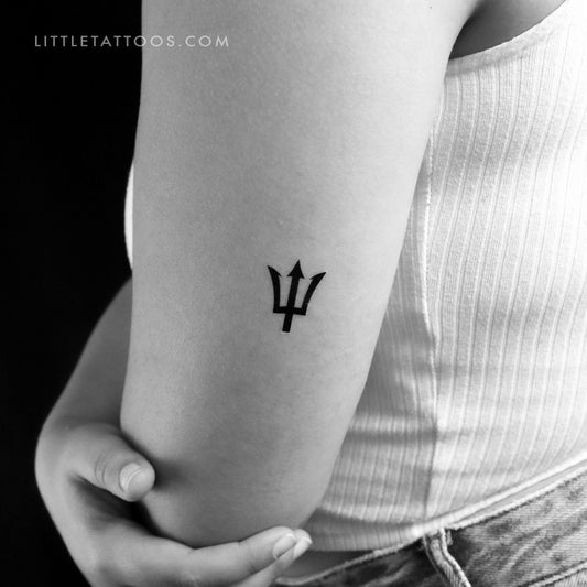 Tatuaje temporal del tridente de Barbados (juego de 3)