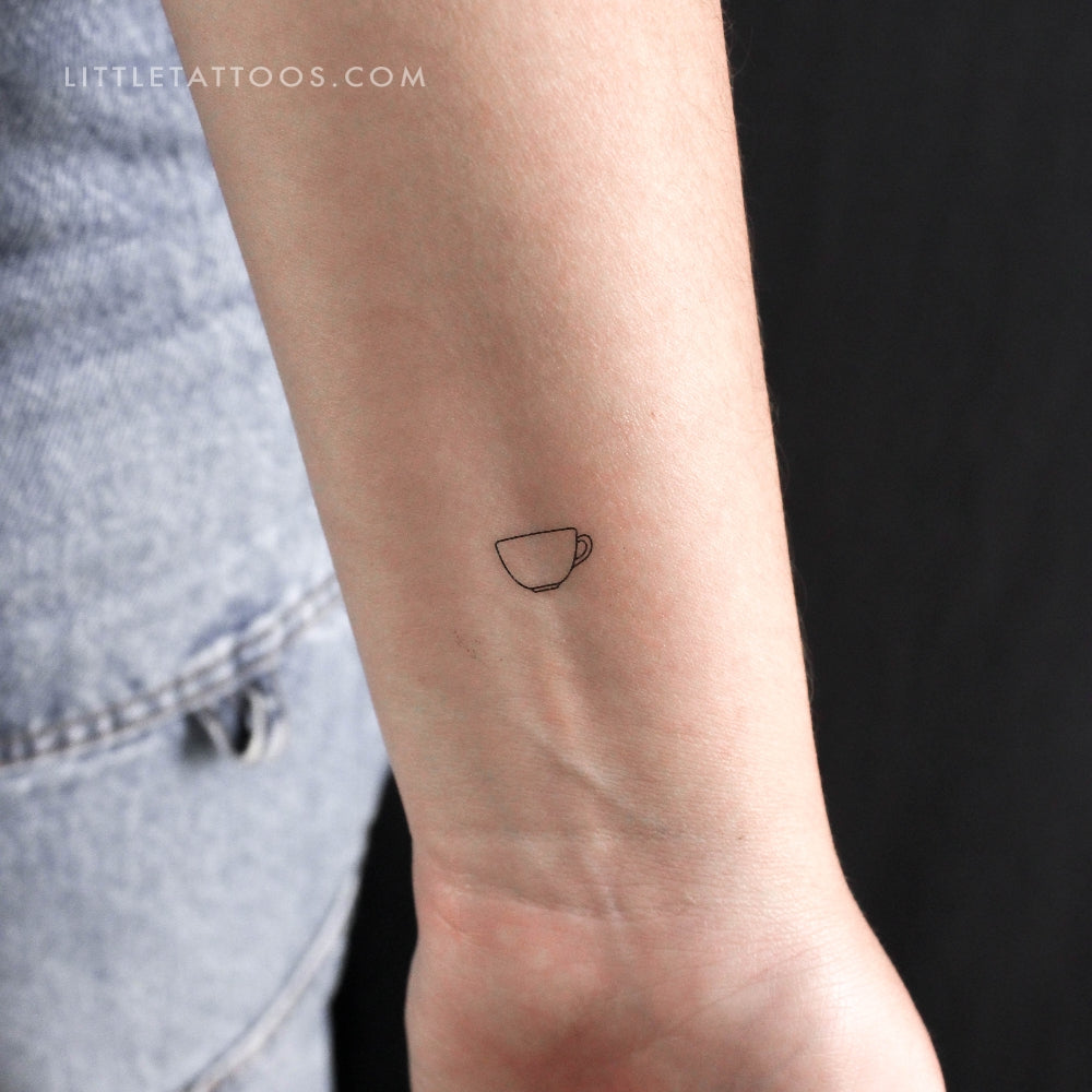Tiny Teacup Temporary Tattoo - Set of 3