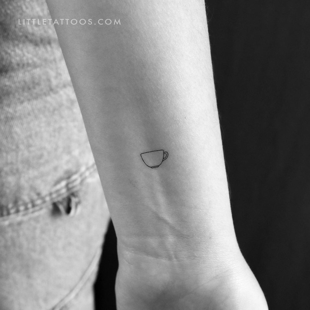 Tiny Teacup Temporary Tattoo - Set of 3