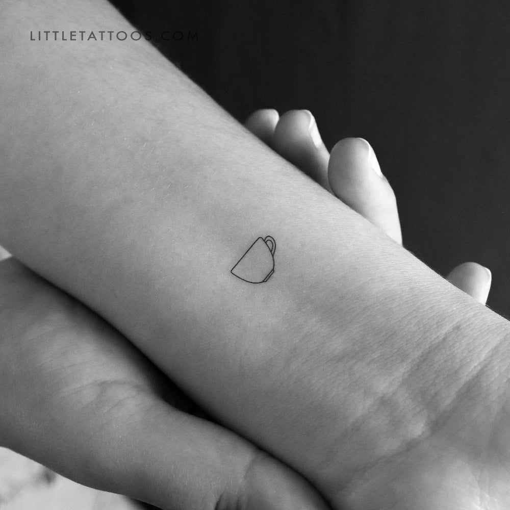 Tiny Teacup Temporary Tattoo - Set of 3