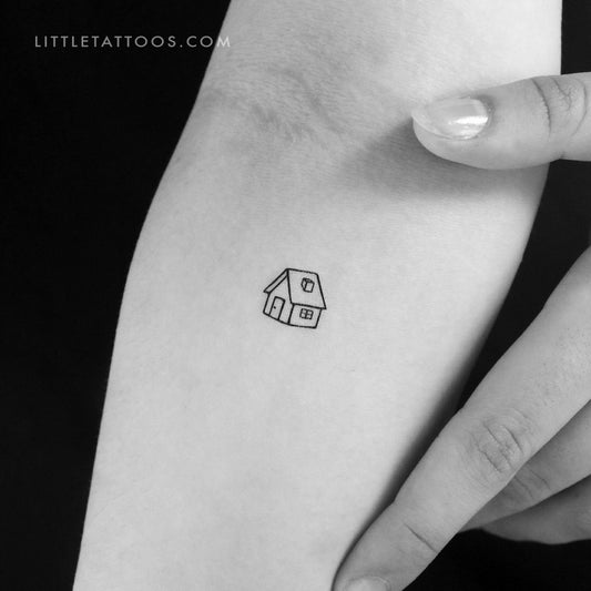 Tatuaje temporal de casa pequeña - Juego de 3