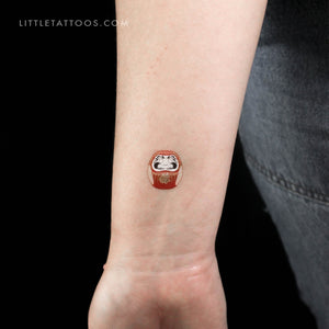 Daruma Doll Temporary Tattoo - Set of 3