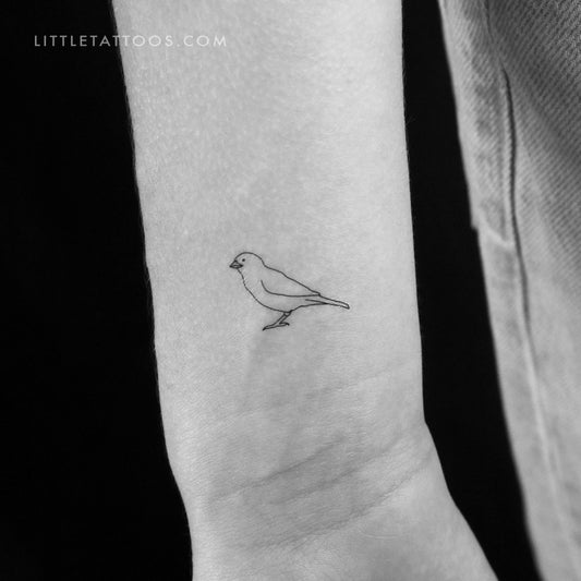 Tatuaje temporal de gorrión - Juego de 3