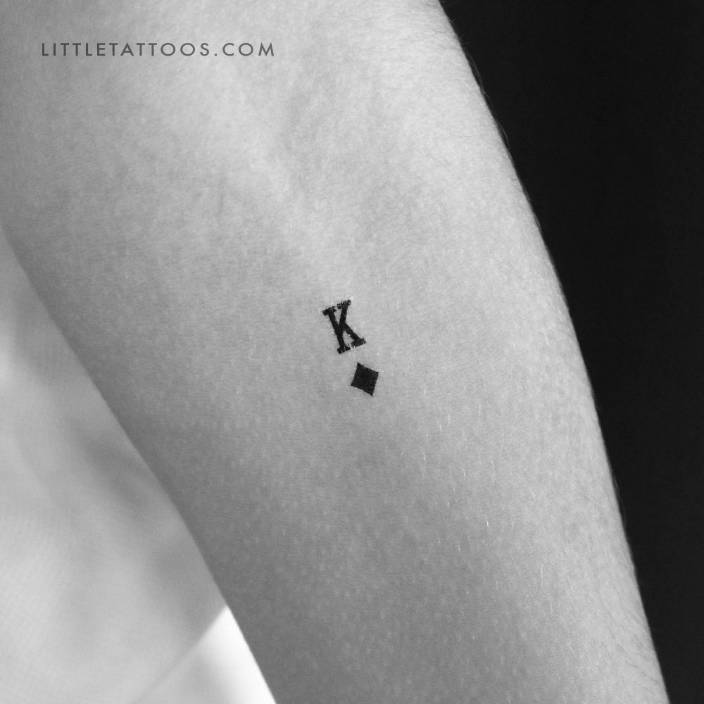Tatuaje temporal del Rey de Diamantes Negro - Juego de 3