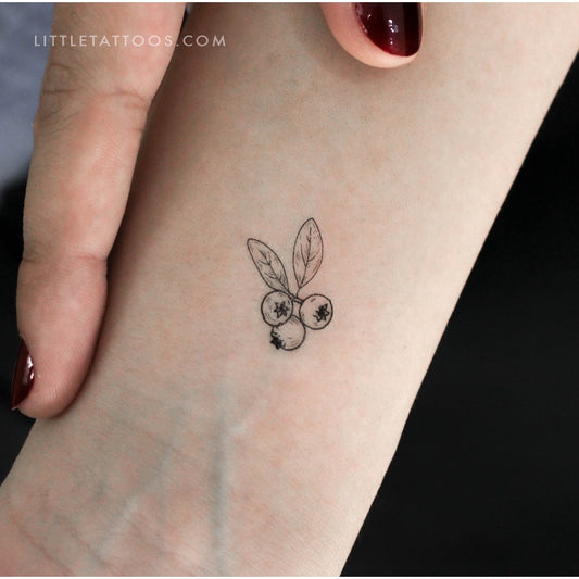 Tatuaje temporal de arándanos - Juego de 3