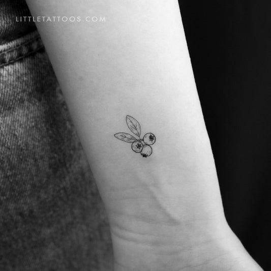 Tatuaje temporal de arándanos - Juego de 3