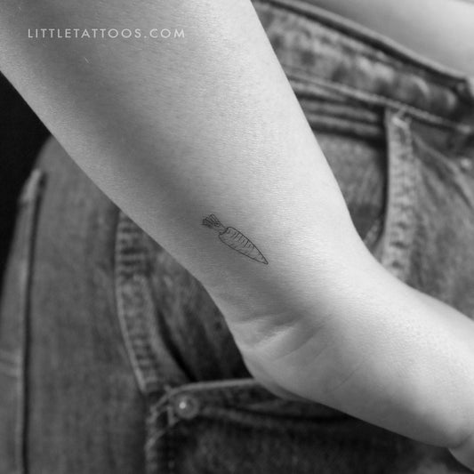 Tatuaje temporal de zanahoria - Juego de 3