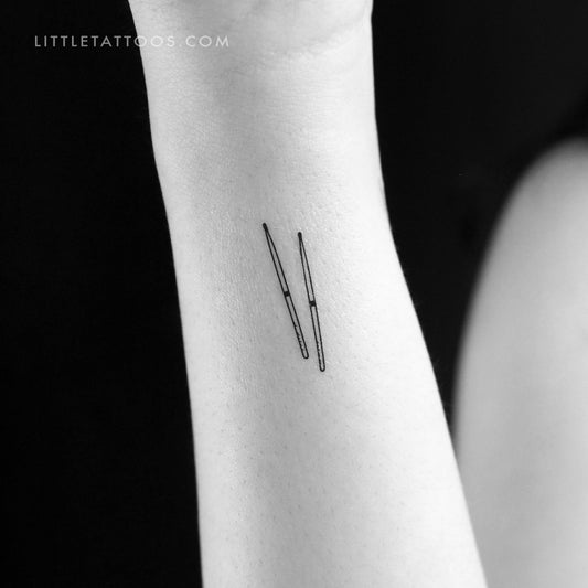 Drumsticks Temporary Tattoo - Set of 3