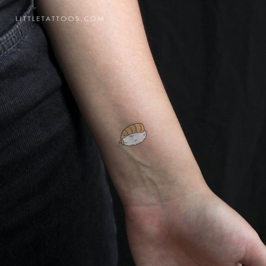 Tatuaje temporal de nigiri de camarones (juego de 3)