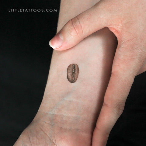 Coffee Bean Temporary Tattoo - Set of 3