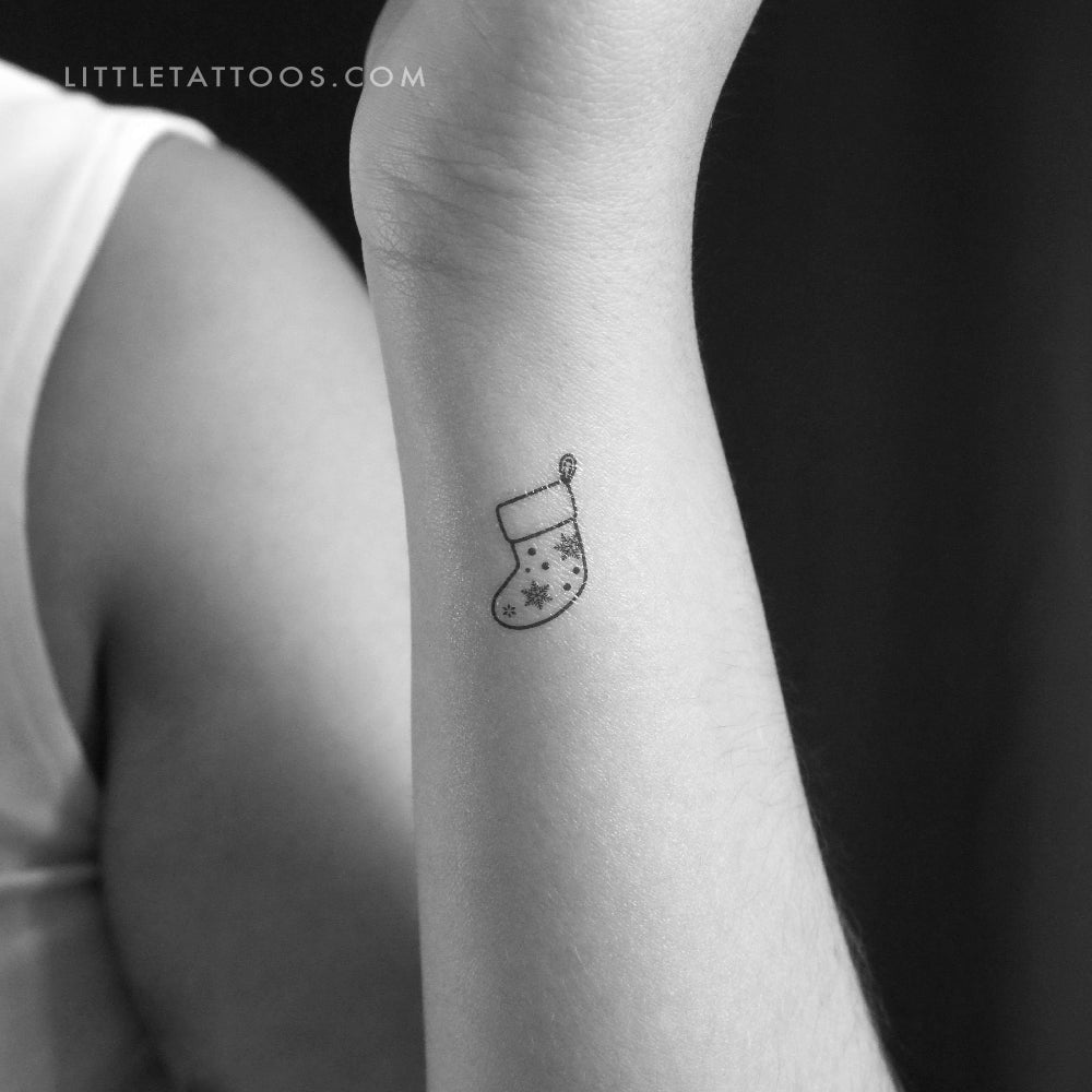 Tatuaje temporal de calcetín navideño (juego de 3)
