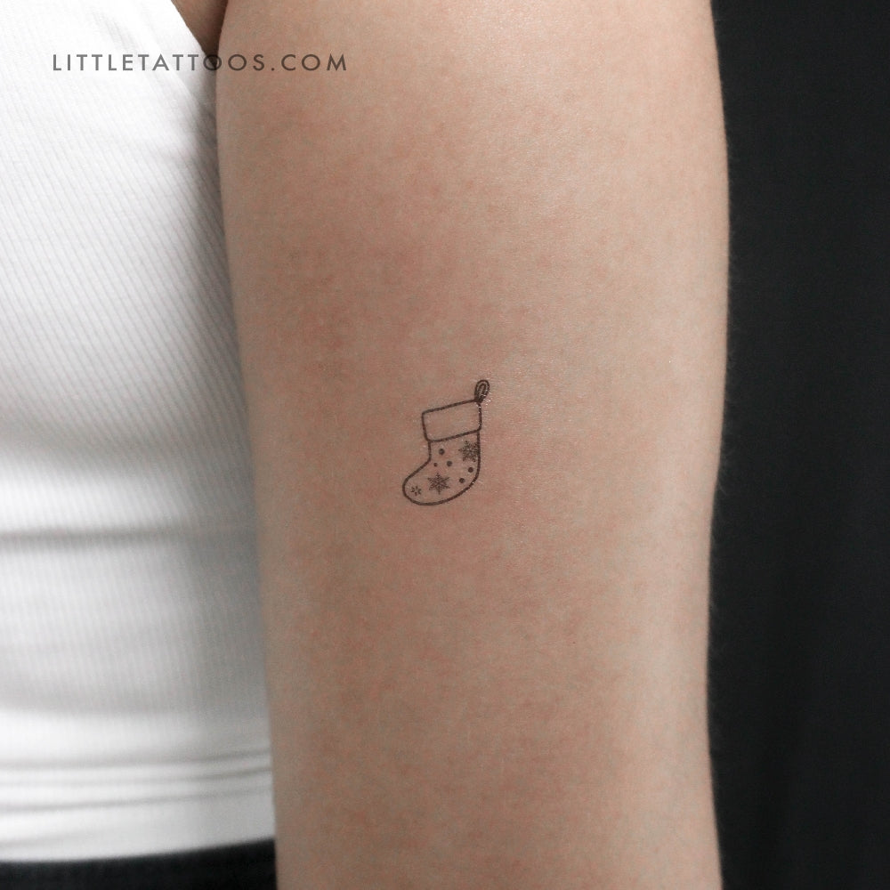Tatuaje temporal de calcetín navideño (juego de 3)