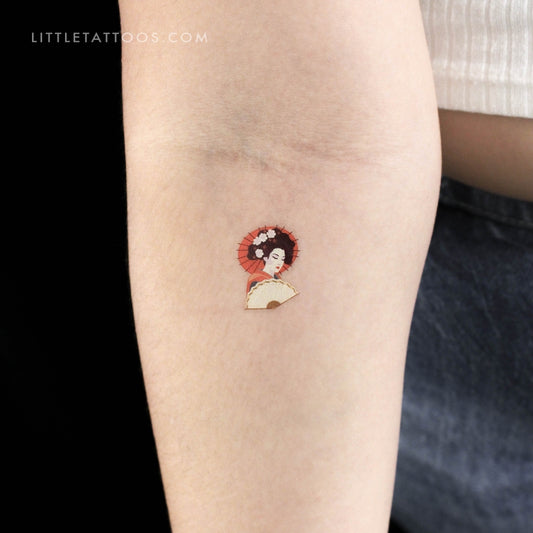 Tatuaje temporal de geisha - Juego de 3