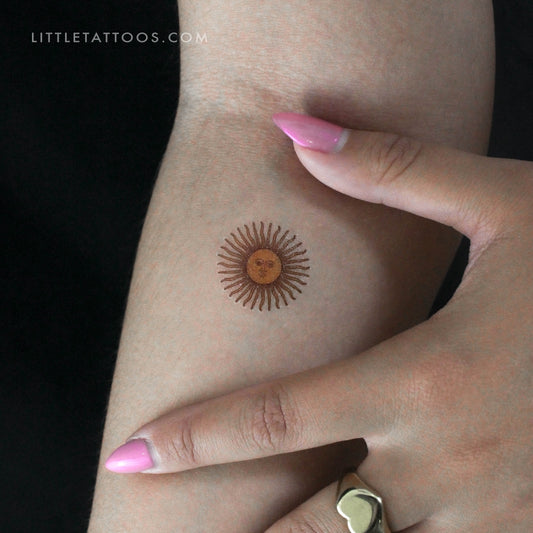 Tatuaje temporal del Sol de Mayo - Juego de 3