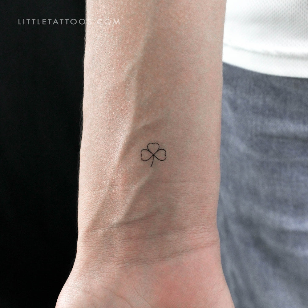 Tatuaje temporal de trébol pequeño - Juego de 3