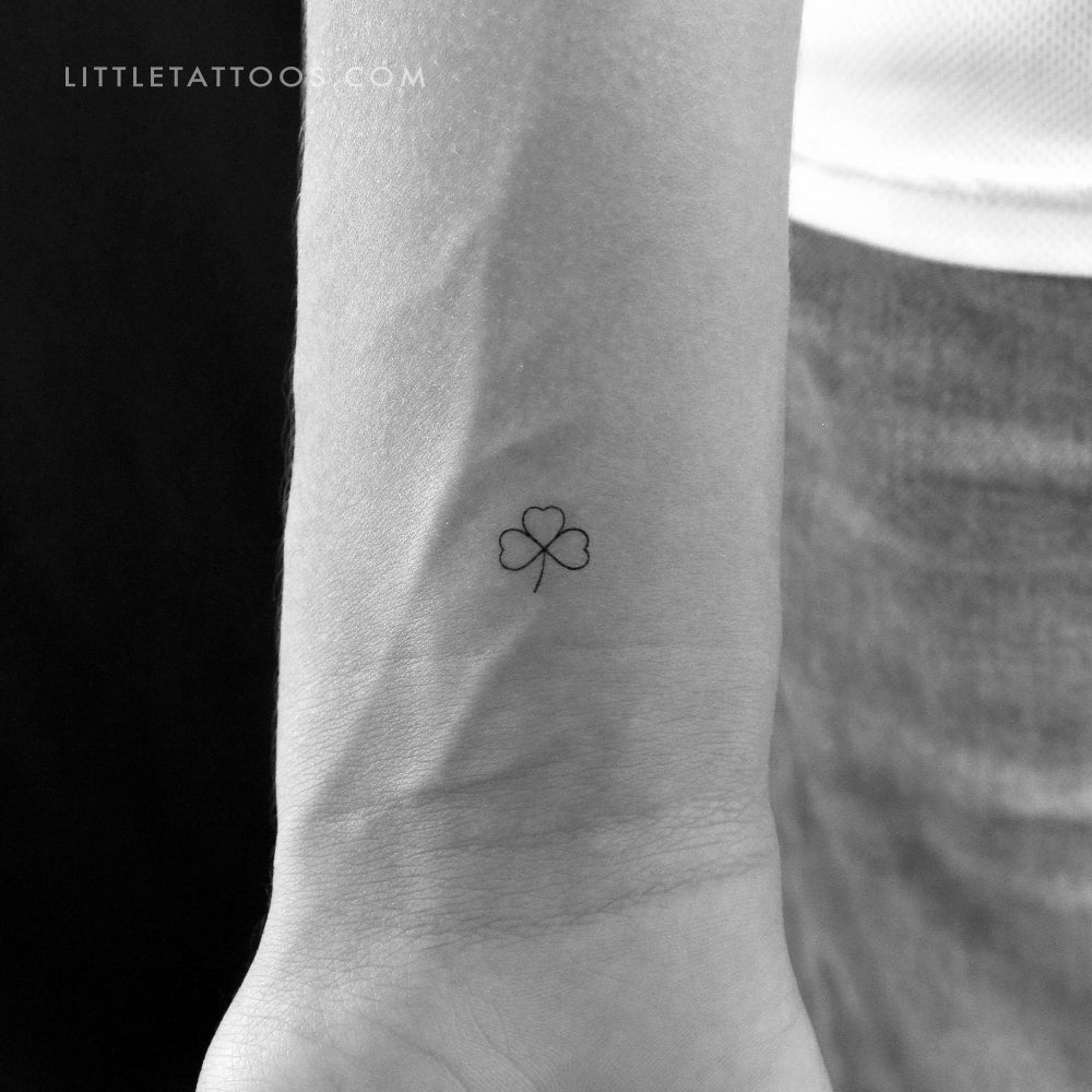 Tatuaje temporal de trébol pequeño - Juego de 3