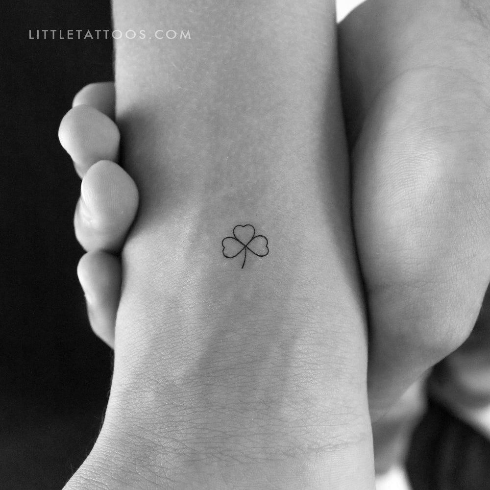 Tatuaje temporal de trébol pequeño - Juego de 3