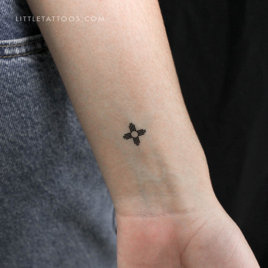 Tatuaje temporal Tiny Zia Sun - Juego de 3