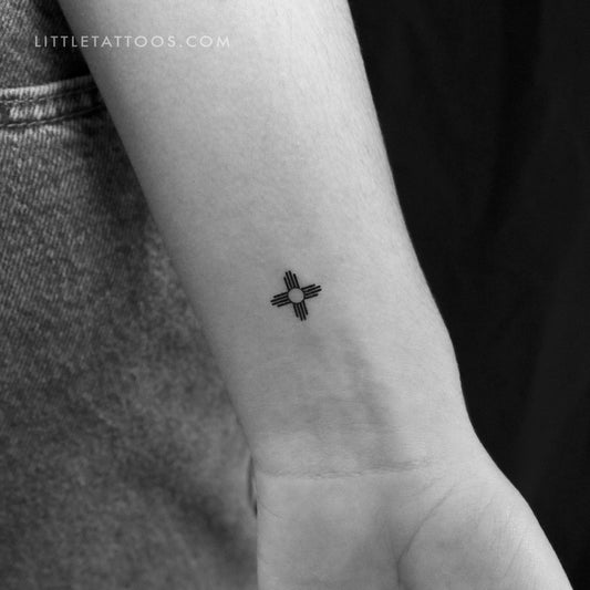 Tatuaje temporal Tiny Zia Sun - Juego de 3