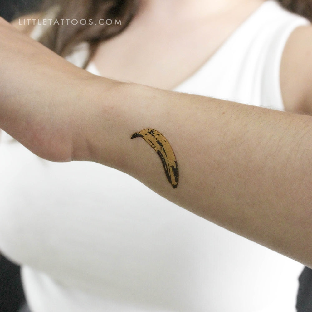 Yellow Banana Temporary Tattoo - Set of 3 – Little Tattoos